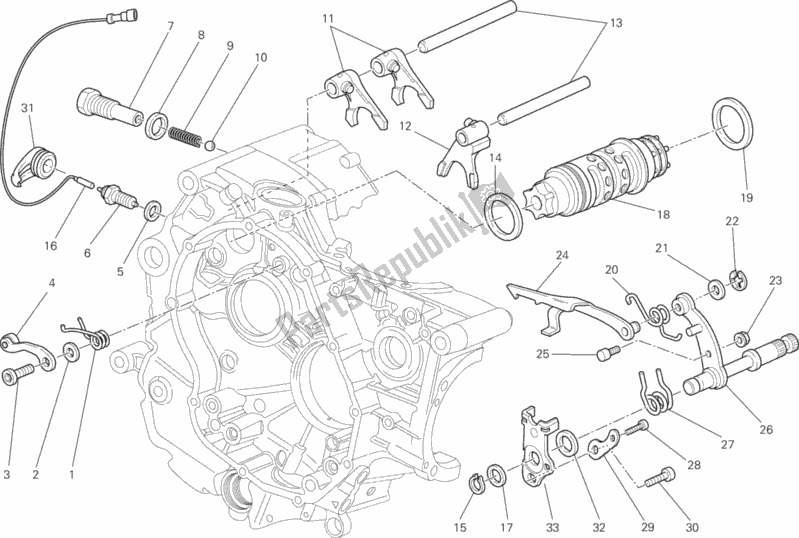 All parts for the Shift Cam - Fork of the Ducati Monster 796 ABS 2013